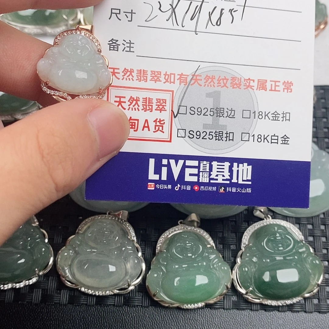 翡翠银S925镶嵌颈饰