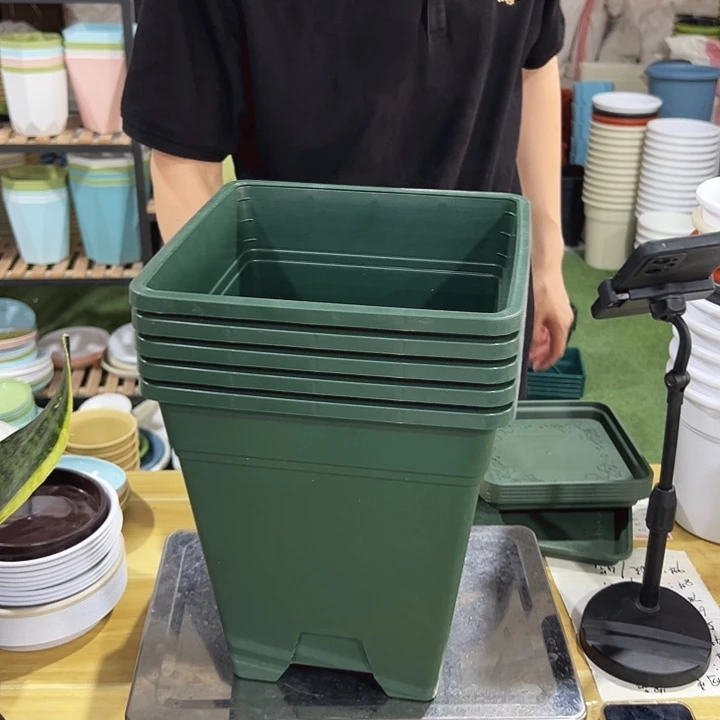 方盆口23高26军绿无托5只
