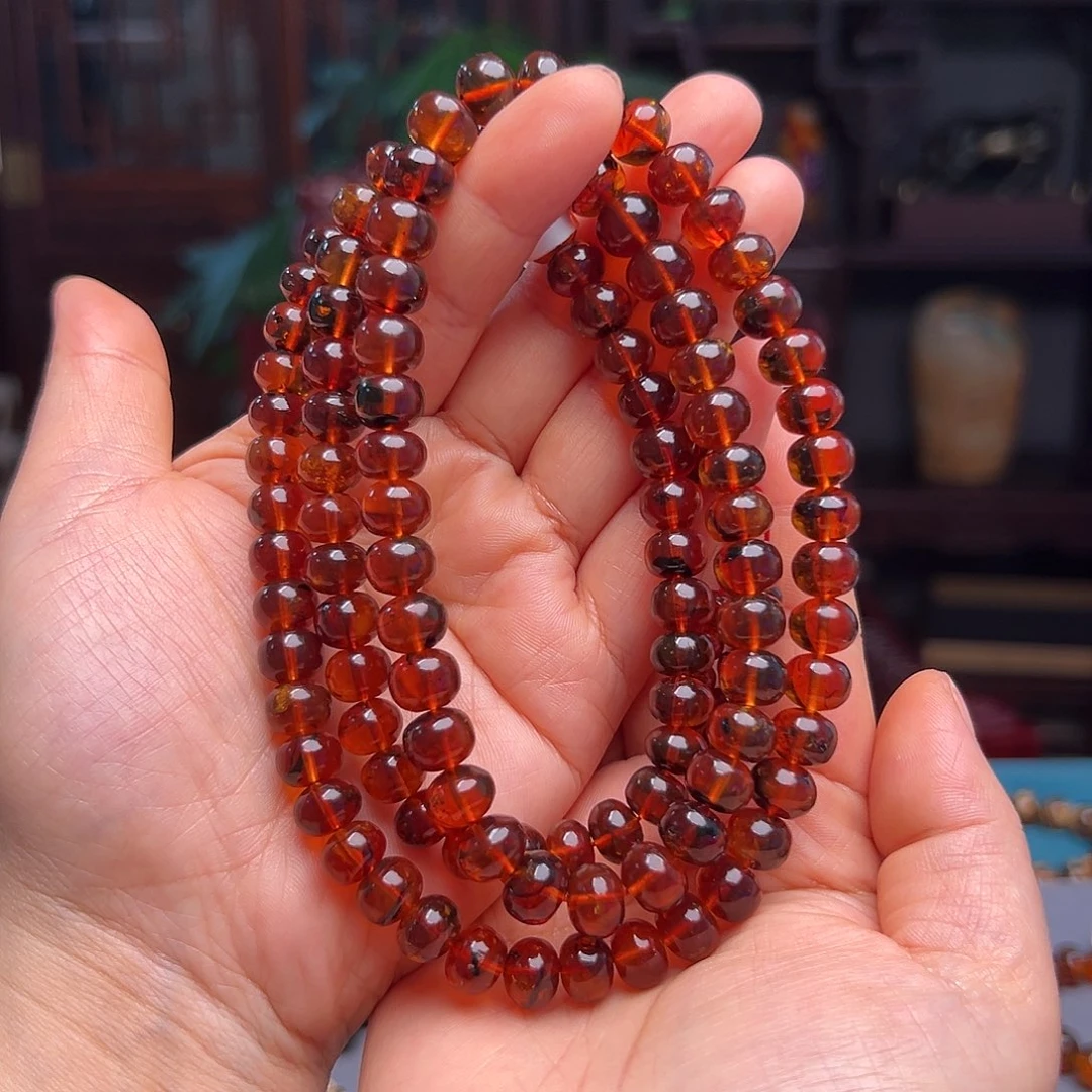 琥珀裸石未镶嵌抚顺琥珀20090。9m m