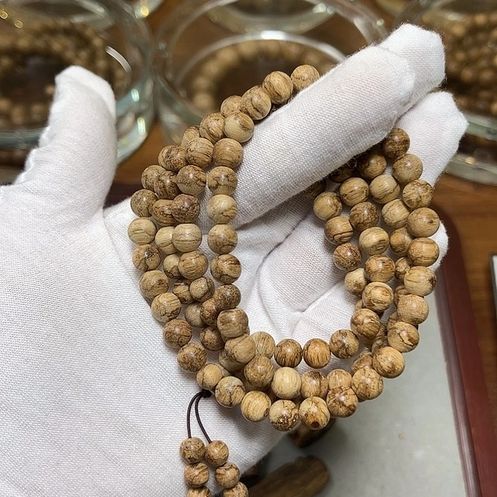 手串沉香达拉干古董老料7mm12克风化