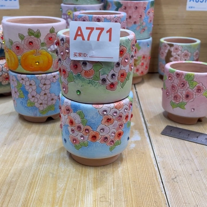 多肉花盆小直筒拇指