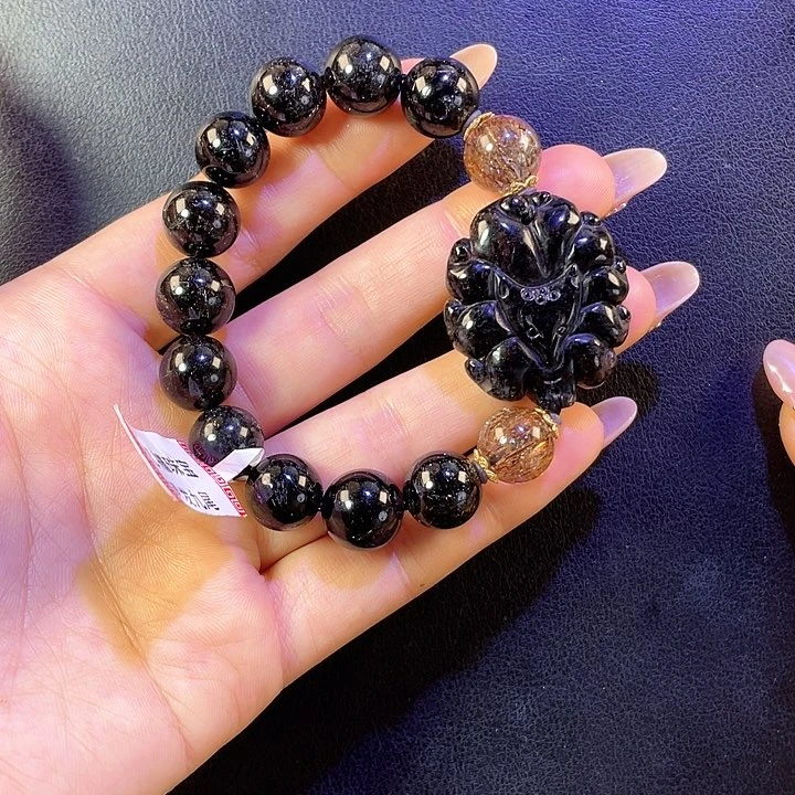 水晶黑发九尾手链未镶嵌