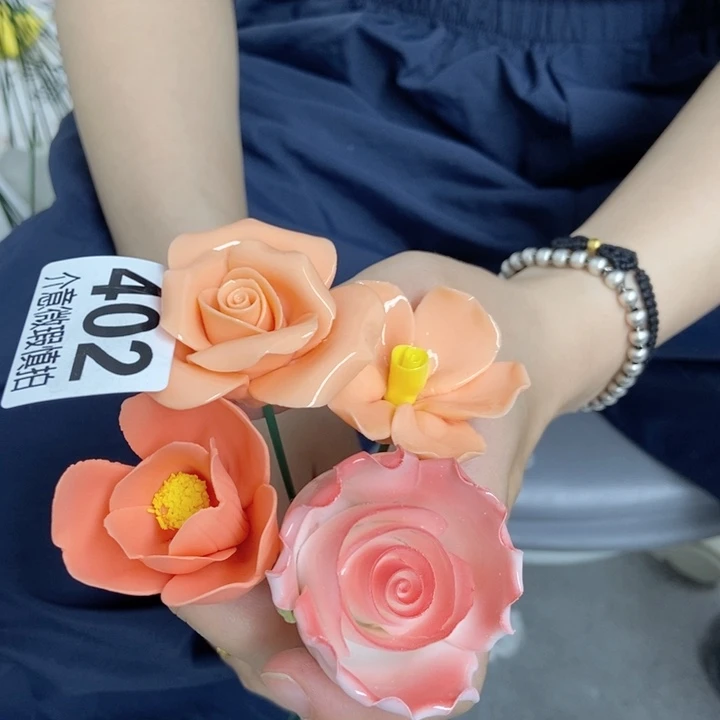 杯手工制作陶瓷花