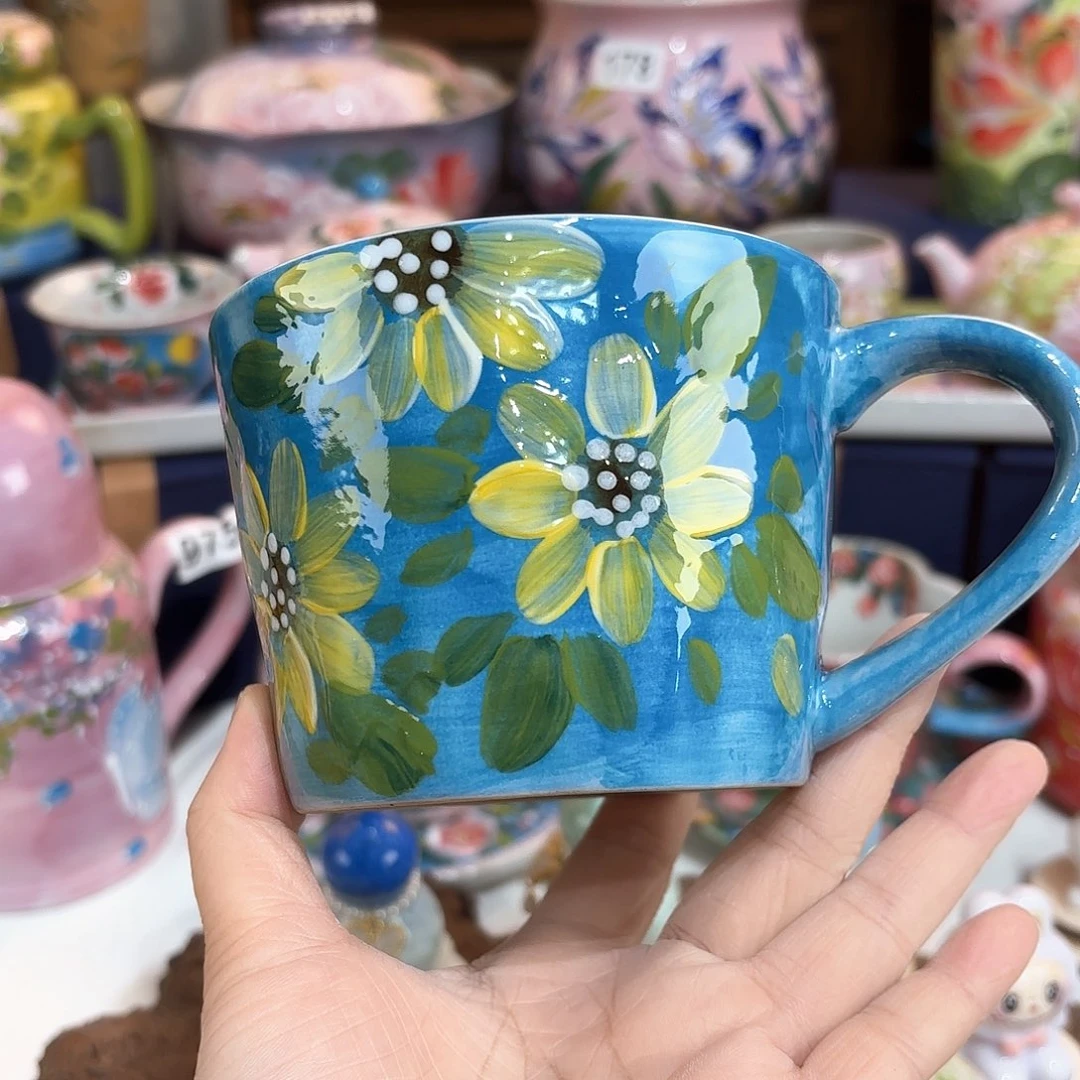 景德镇手绘高温釉下彩陶瓷茶具