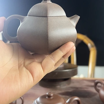 茶壶紫砂佳佳手工制作六方文旦