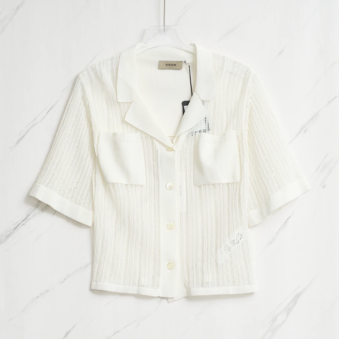 全新未使用/System女士设计感钩花针织衫SOGU00117