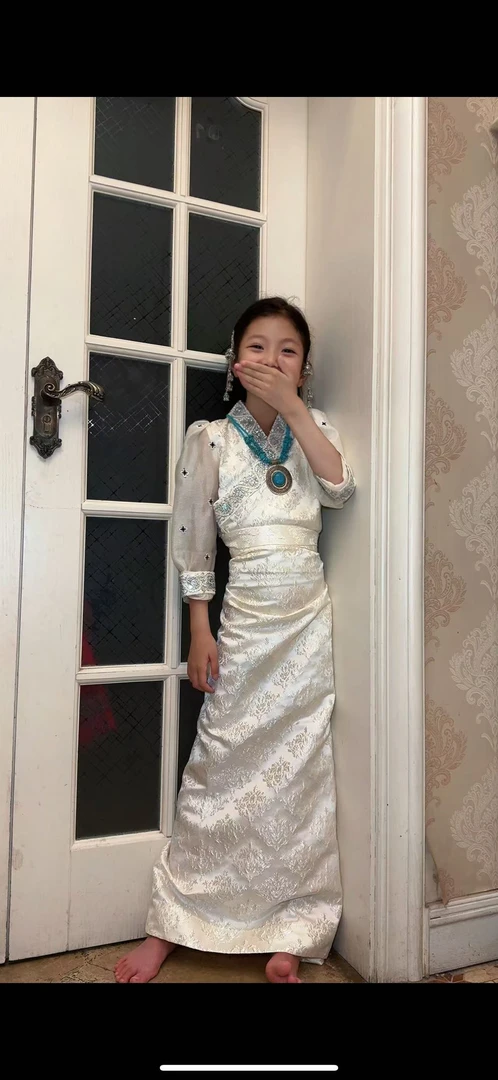 夏季女士双领长袖传统藏族博拉服气质优雅藏装