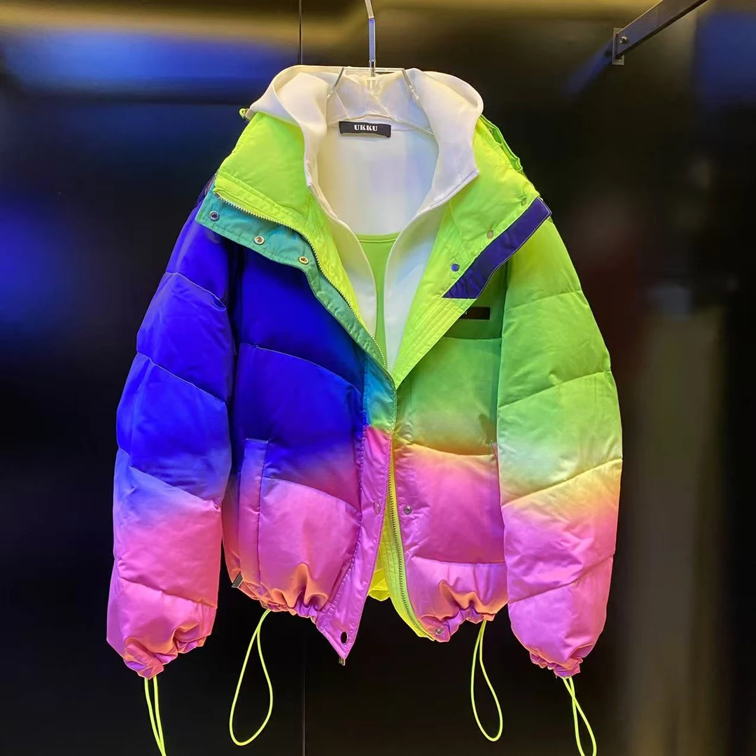 周婧【UKKUSKUDIO】时尚冬季潮流保暖双面穿羽绒服513227