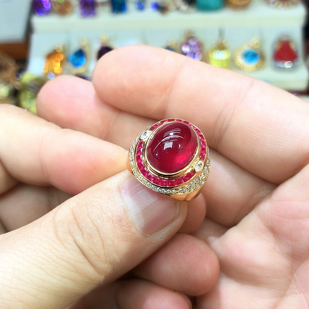 3****20克拉红宝石戒指红宝石（处理）