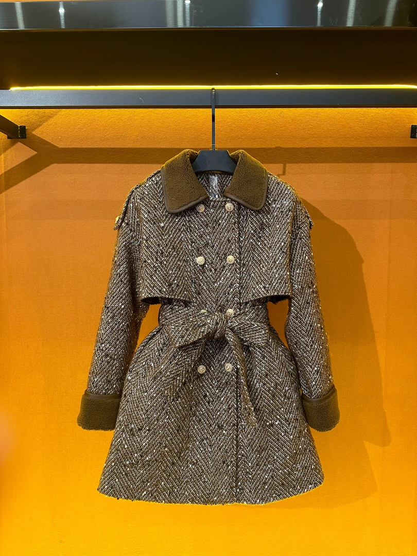 【大涛家—富家千金】2024冬季新款时尚气质中长款外套R8838