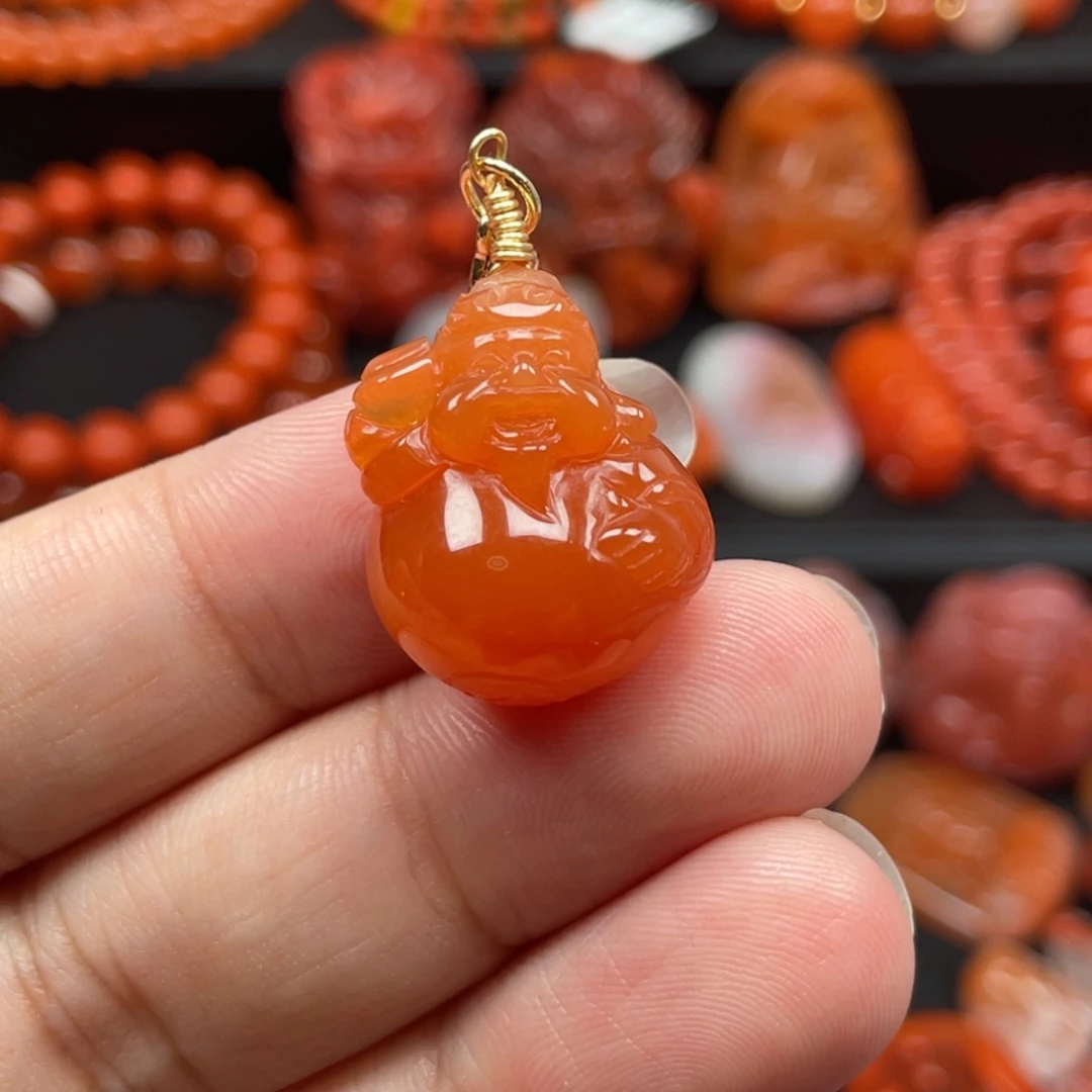 南红玛瑙未镶嵌财神