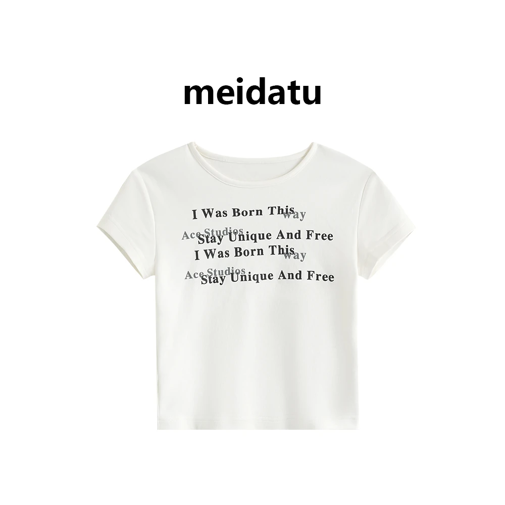 美哒兔（破价款）简约日常印花字母上衣（高个子版）CD498-QG