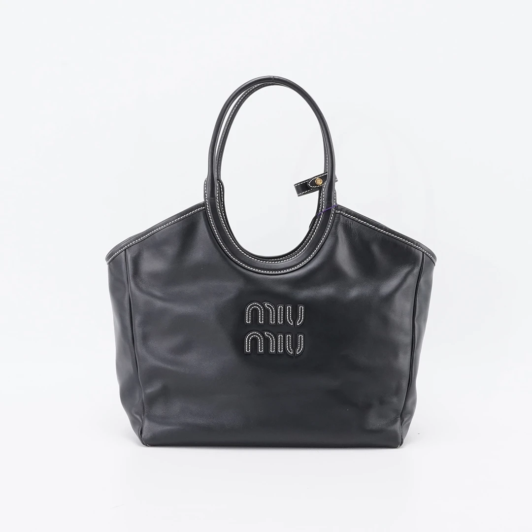 95新 MIU MIU/缪缪 【总仓一口价】 ivy 黑色手提包/BGB200880001