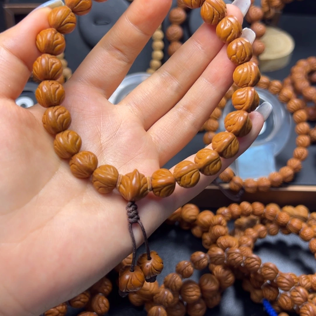 桃核手串S****t野生玉龙脊12