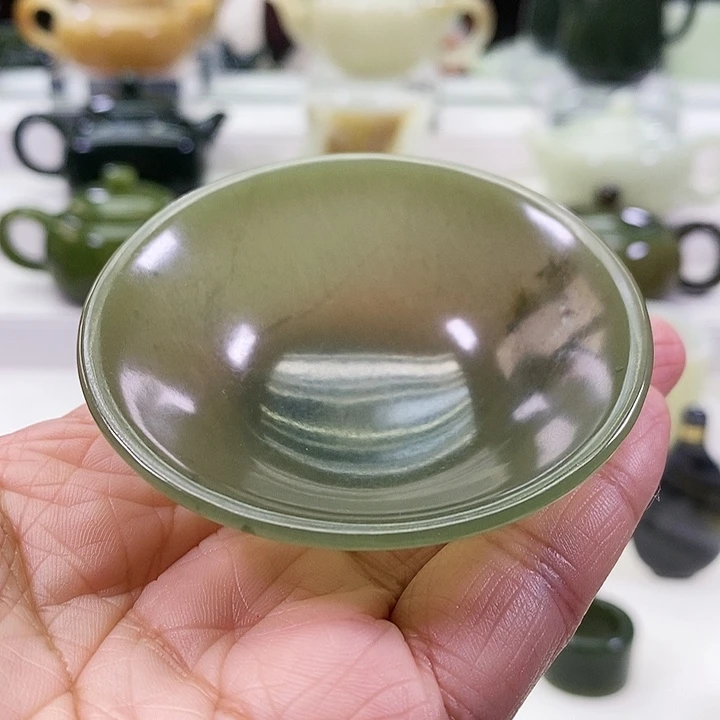 未镶嵌和田玉挂件茶杯40m l