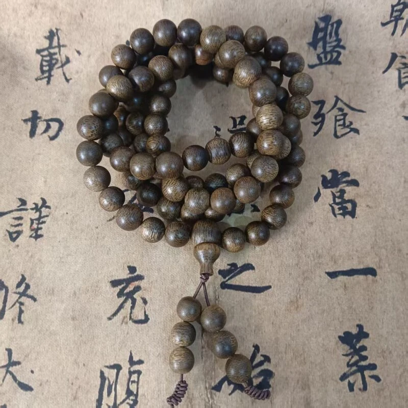 沉香白奇楠532木质0.8多圈手串