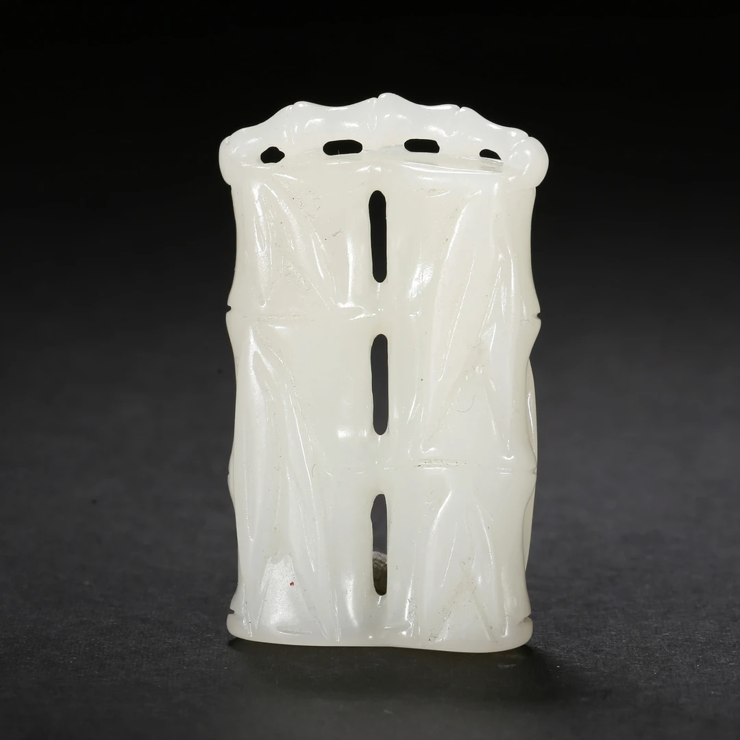 清代*白玉双竹节佩/14JTY5270/和田玉【北京文博】