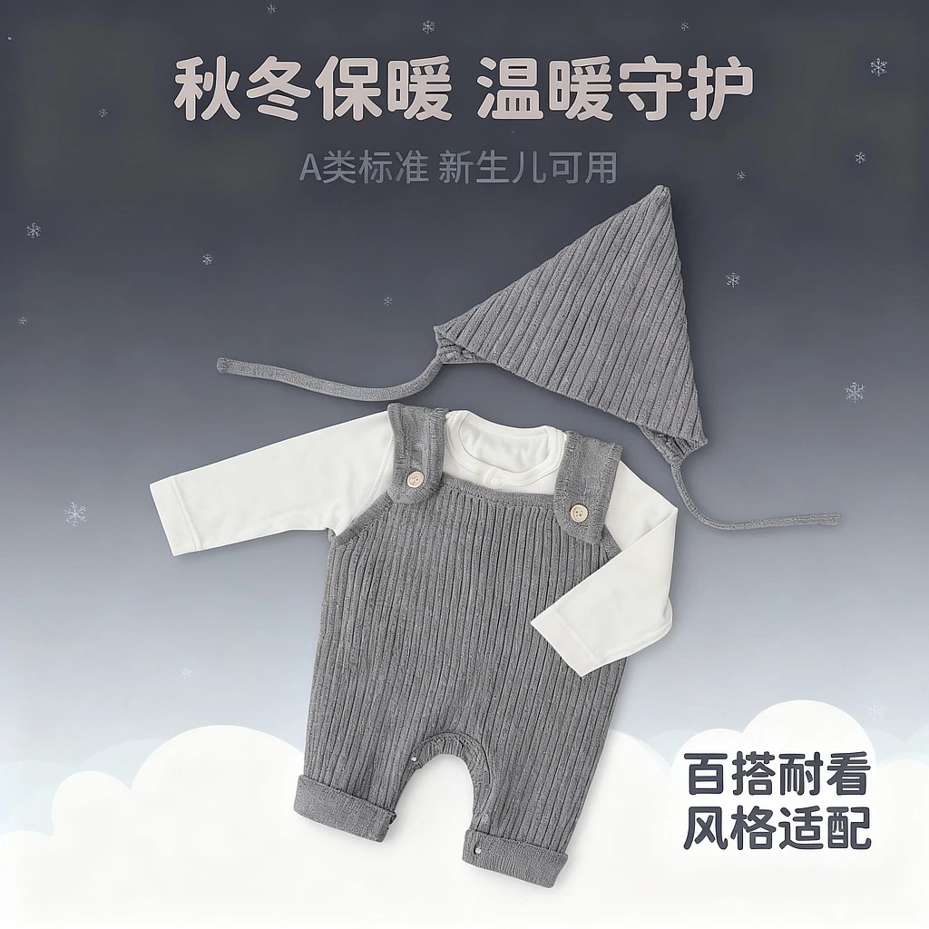 秋冬保暖精灵帽｜Nubiluna新生儿A类平针系带针织帽节日帽百搭耐看