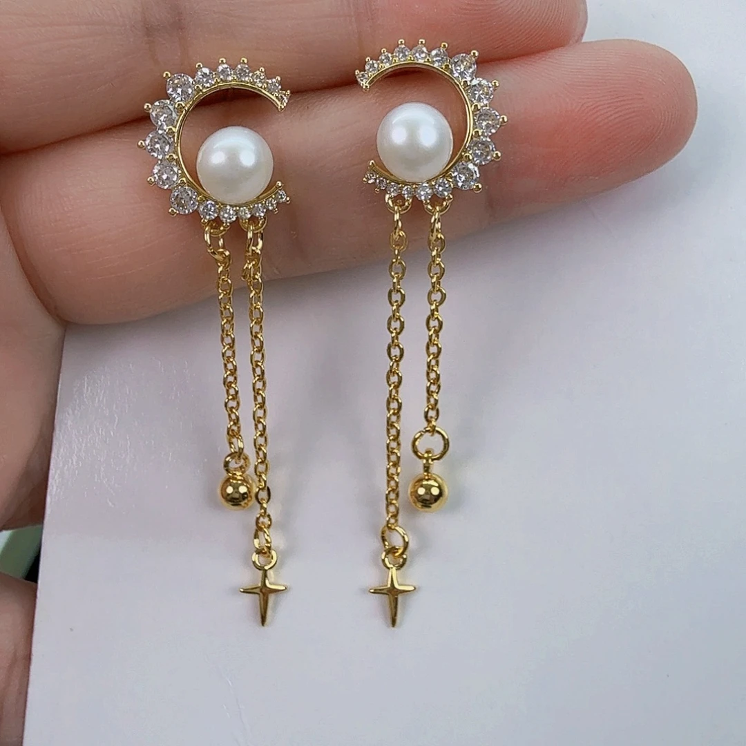 淡水珍珠耳饰未镶嵌