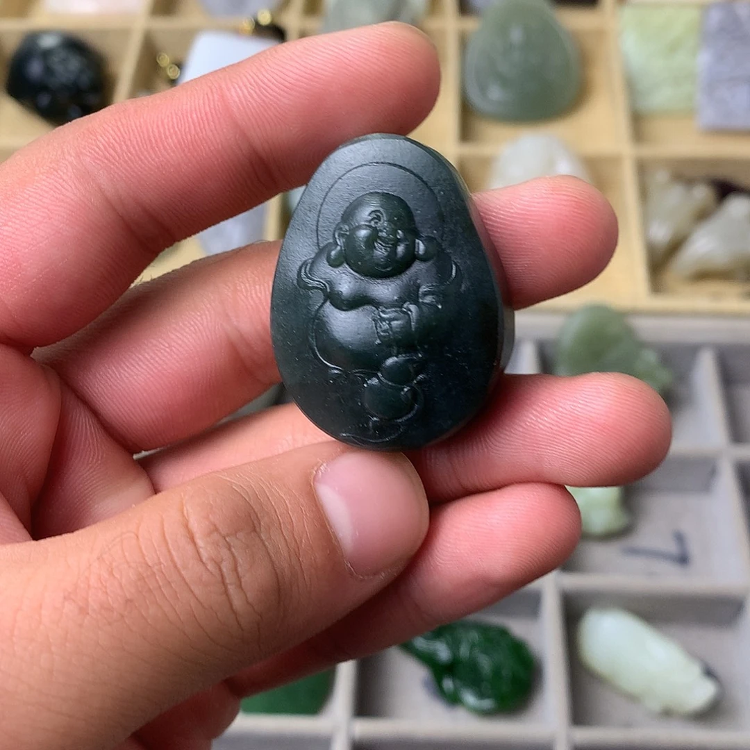 和田玉未镶嵌吊坠(不含链)