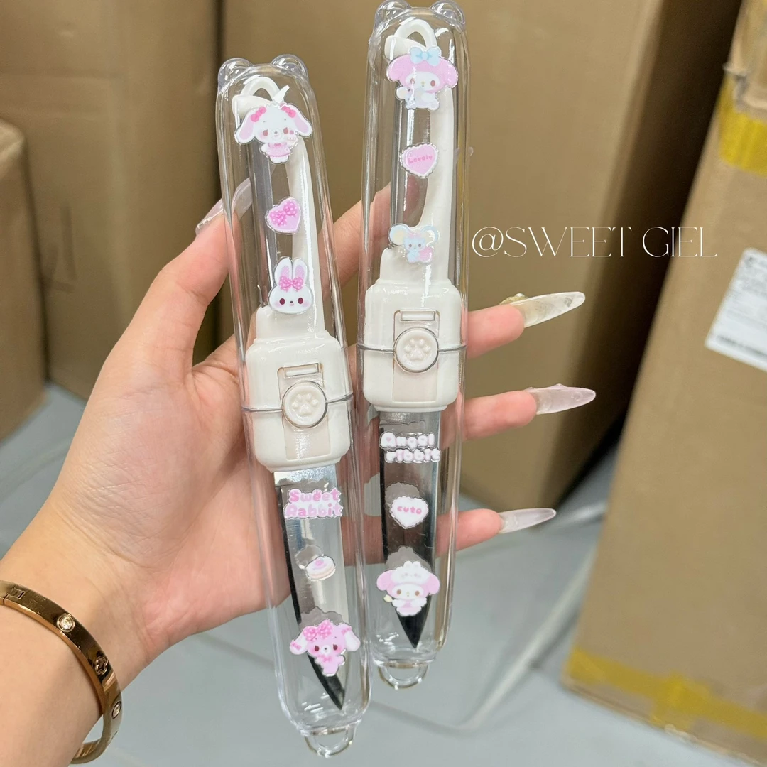 原创美乐蒂双头设计一刀多用少女心可爱便携式外带水果刀可切可刨