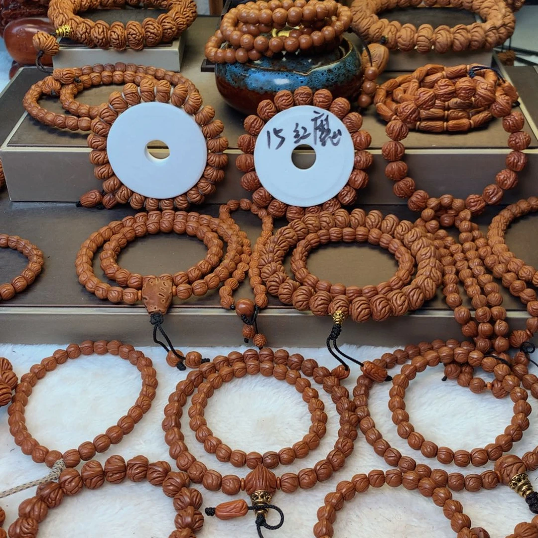 前***事手串桃核秦岭龙纹