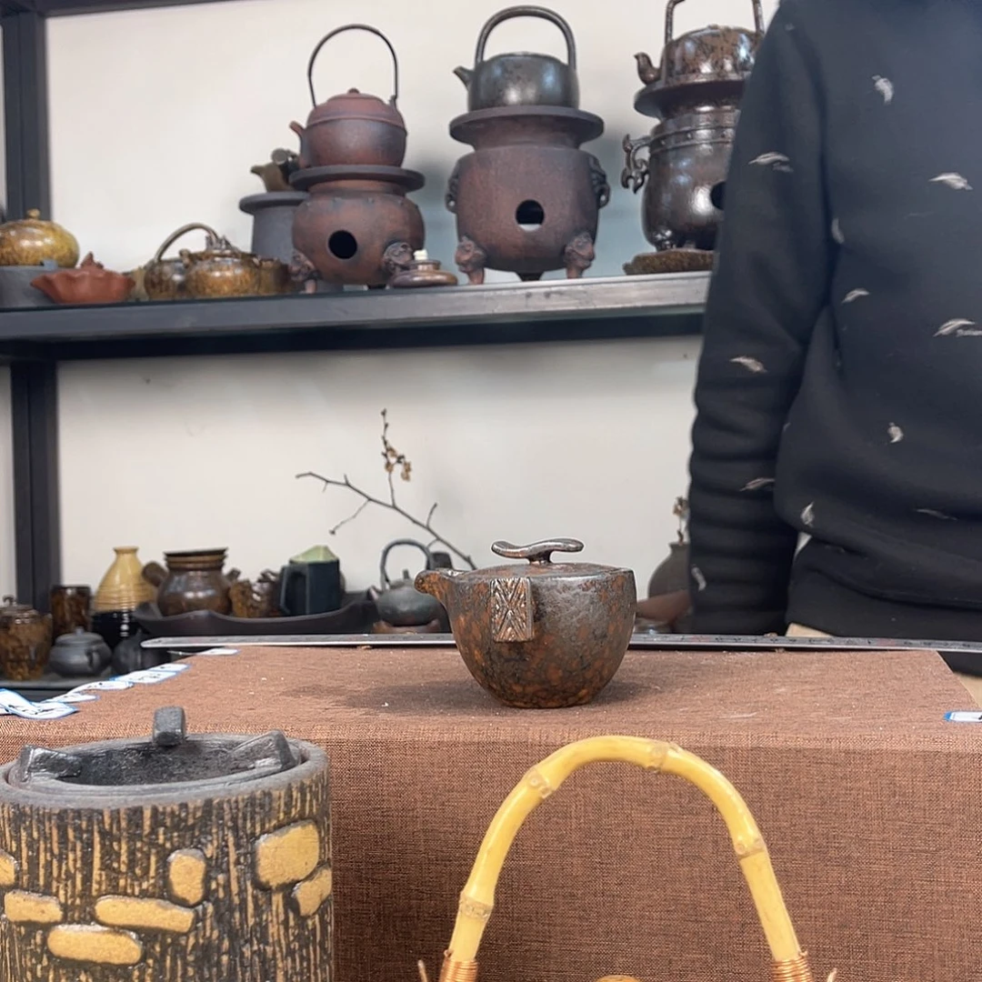 紫泥茶壶紫砂粗陶茶器