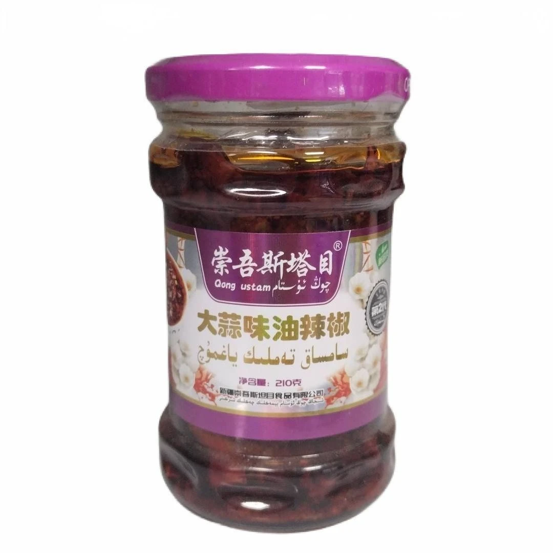 崇吾斯塔目 大蒜味油辣椒 210g/瓶