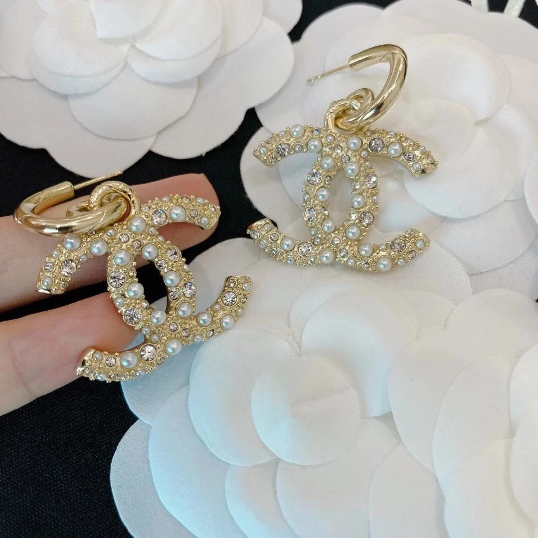 未使用 Chanel/香奈儿 耳钩金色时尚百搭经典