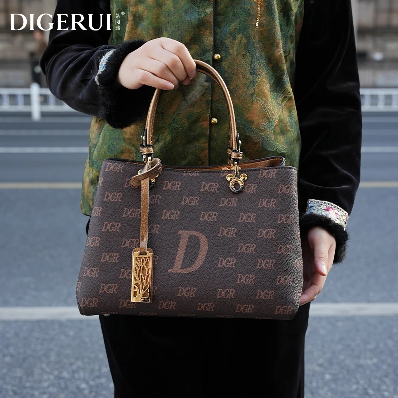 专柜正品新款女士印花手提包送妈妈礼物百搭秋冬复古高级感斜挎包