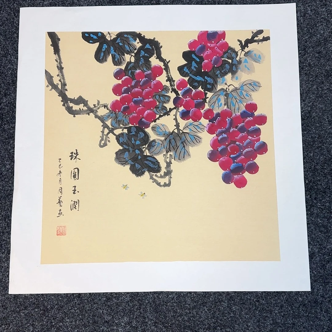 国画50*50纯手绘周艺