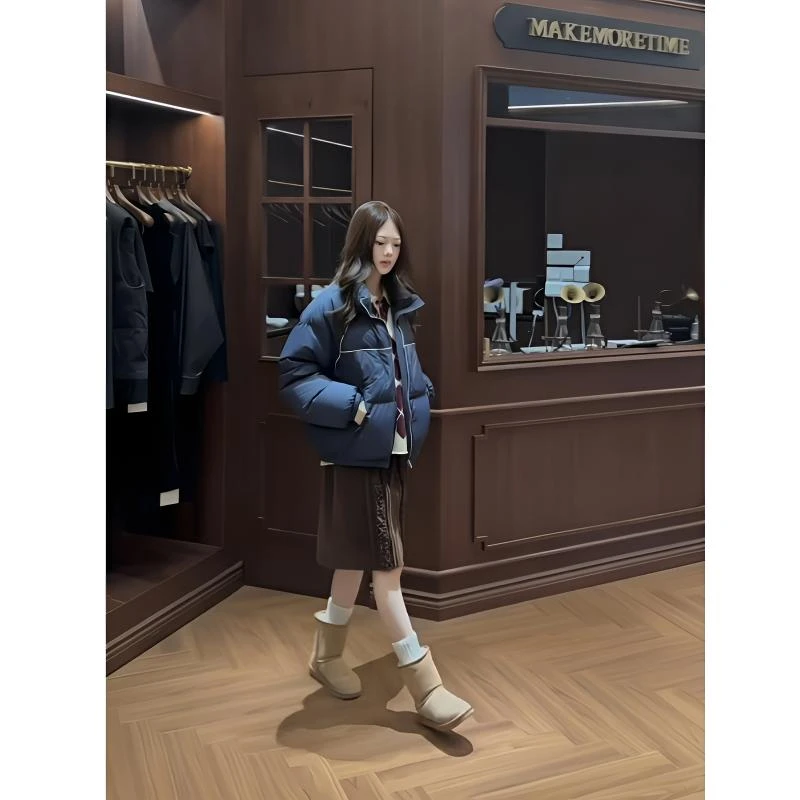 MARIE.COCO秋冬保暖面包服内搭菱纹气质毛衫气质半身裙韩系套装