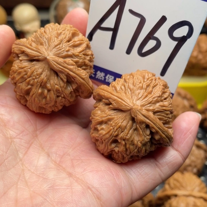 桃核把件白狮子38