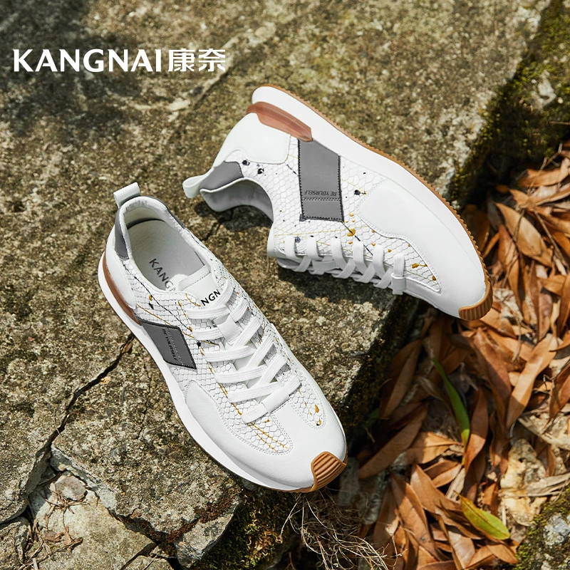 康奈牛皮休闲运动阿甘鞋男鞋11135033