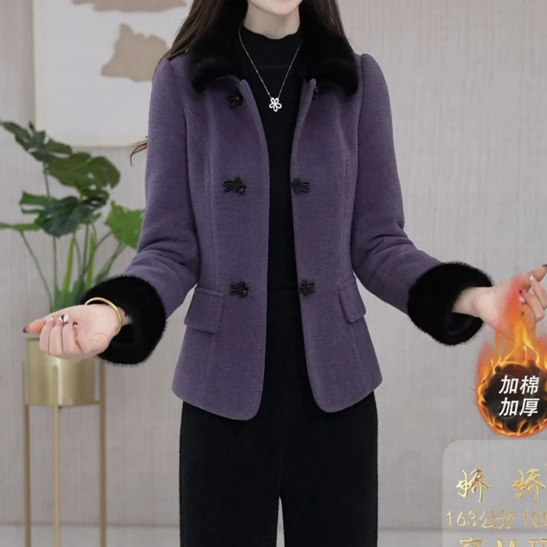 【外套+裤子】2025冬季优雅气质修身时尚休闲收腰显瘦保暖两件套裤