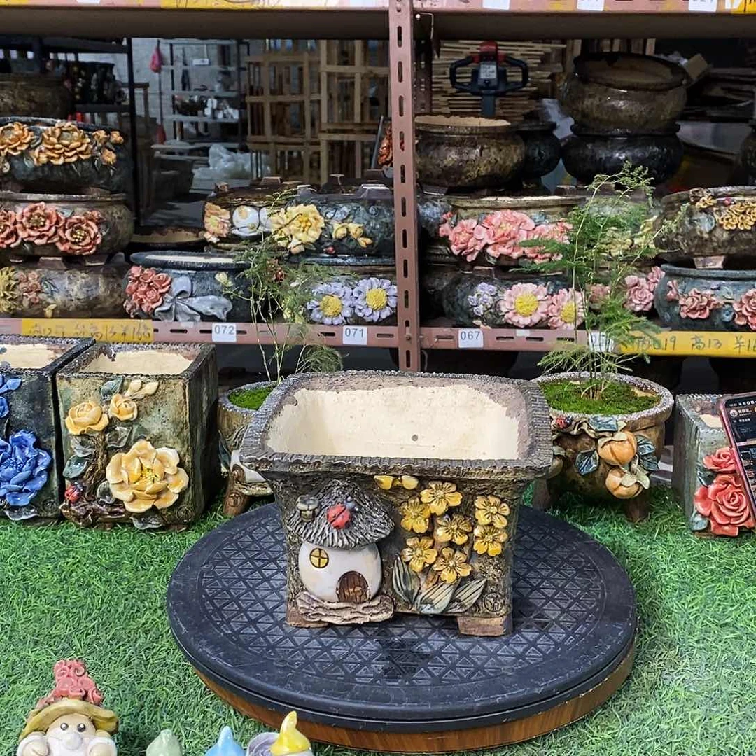 红陶青藤花器多肉花盆