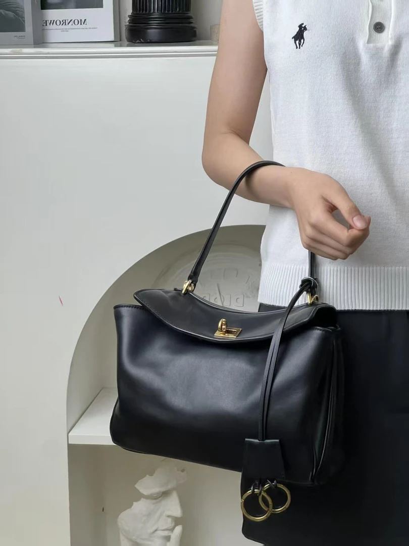 99新 Balenciaga/巴黎世家 rodeo黑金小号牛皮/优品