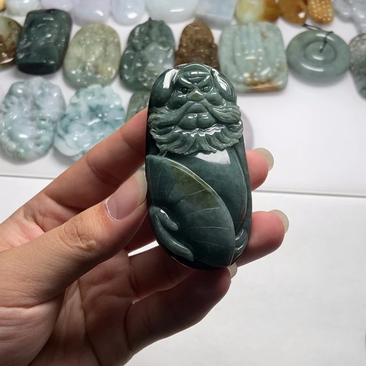 翡翠未镶嵌颈饰钟馗29