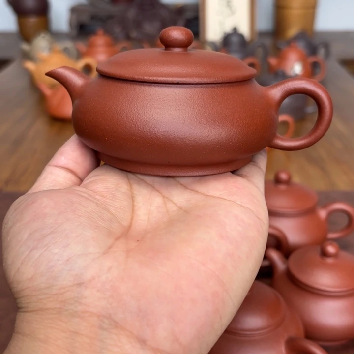 茶壶紫砂明炉180毫升红降坡