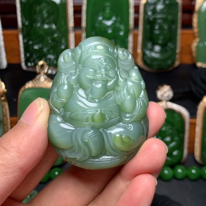 和田玉（碧玉）未镶嵌吊坠(不含链)