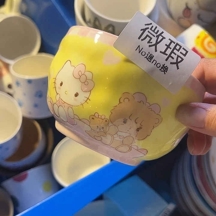陶摆件不退不换卡通手绘