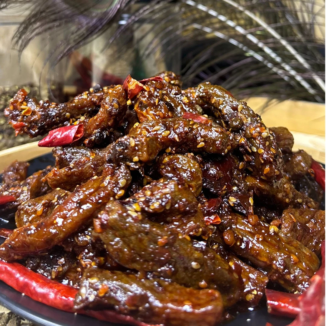 云南傣味香辣牛干巴下酒小菜