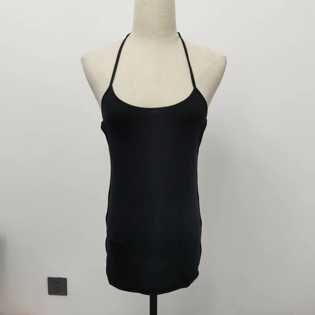 纯色时尚睡衣低领夏季短款吊带裙百搭超短裙修身青年