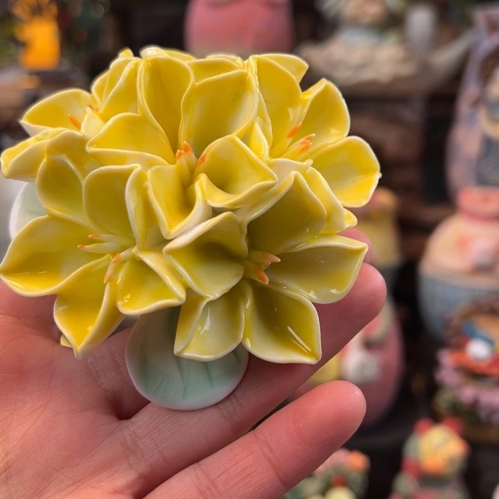 陶摆件小镇青花每日有新品