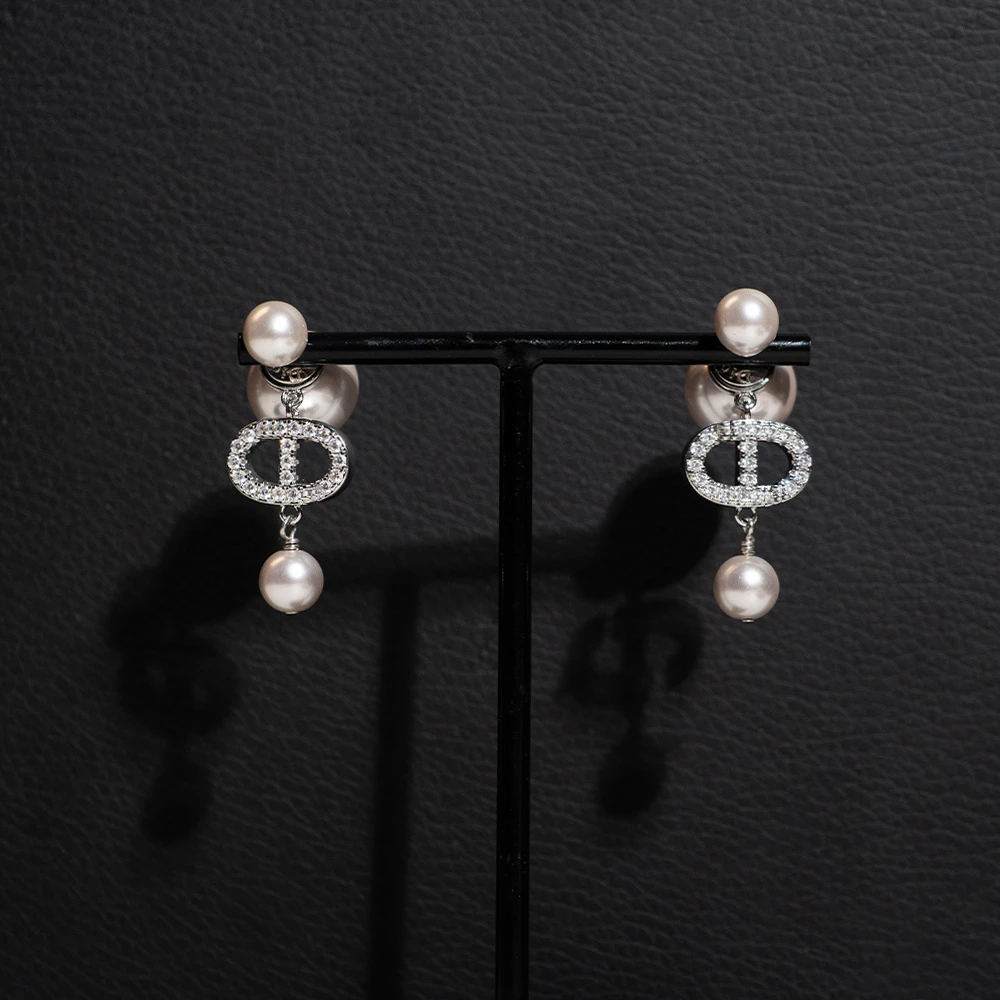 合金耳饰 【靠谱之光】zzeh25007气质复古耳饰简约轻奢百搭耳钉