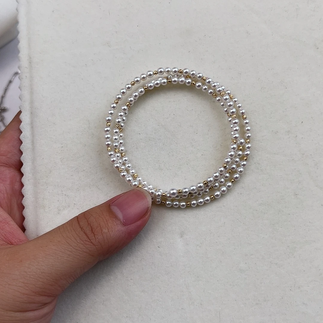 18K金镶嵌手镯淡水珍珠