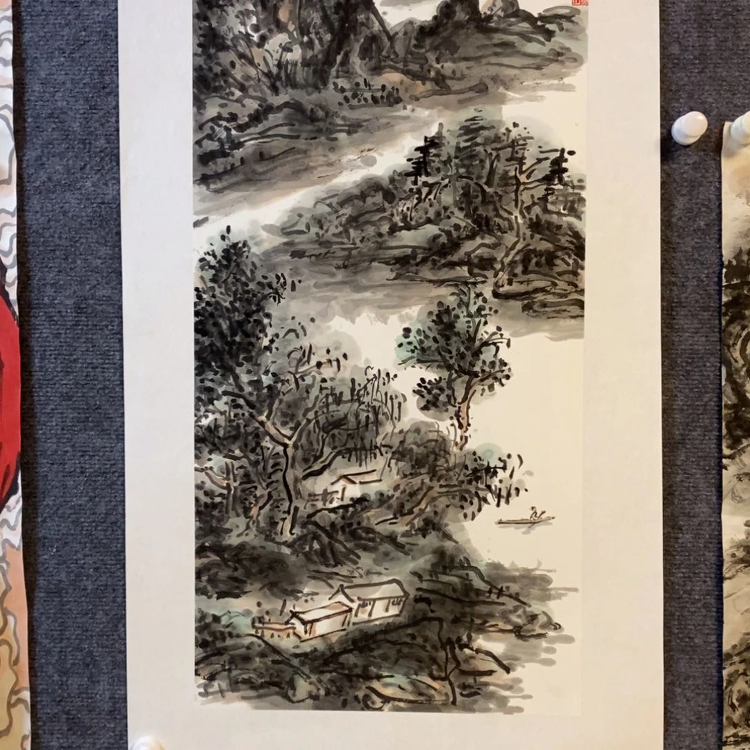 国画?**人胡鸿超老师手绘原作已托裱
