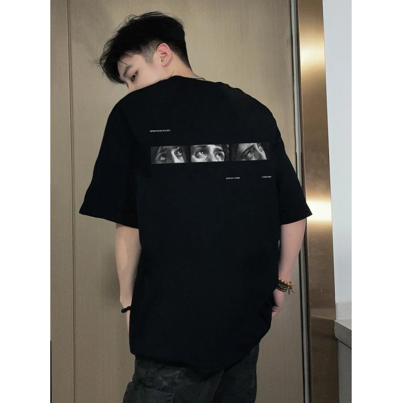 280g重磅纯棉短袖T恤男百搭圆领情侣夏季半袖宽松潮流印花国潮ins