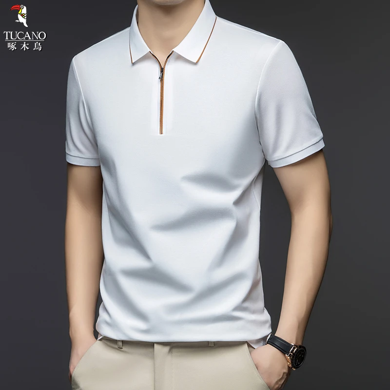 啄木鸟2025年春夏季新品时尚百搭休闲男士短袖夏季短袖T恤