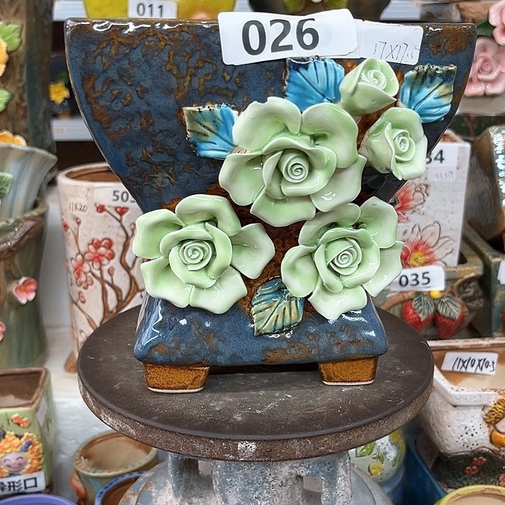 紫砂花盆粗陶材质多肉花盆